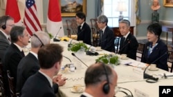 美国国务卿安东尼·布林肯(Antony Blinken)在华盛顿与日本外相上川阳子(Yoko Kamikawa)举行会晤。(资料照片:2024年1月12日)