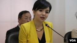 加拿大世界小姐林耶凡(美国之音杨明拍摄 )