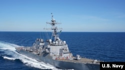 美国海军“菲茨杰拉德号”伯克级导弹驱逐舰2020年2月2日出海(美国海军照片)