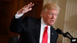 川普总统在白宫发表讲话（2017年1月27日）