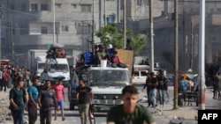 资料照片:加沙地带的巴勒斯坦人正在逃离南部的拉法城。(2024年5月12日)