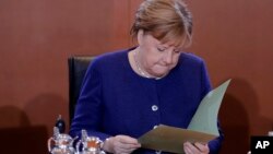 资料照片--德国总理默克尔。 (2020年1月8日)