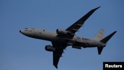 资料照片:美国海军的P-8A波塞冬巡逻机。