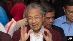 Ông Mahathir Mohamad tại một cuộc họp báo ở thủ đô Kuala Lumpur, Malaysia ngày 09/5/2018.