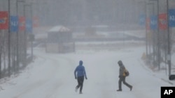 大雪覆盖的堪萨斯大学校园(资料照)