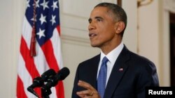 Tổng thống Barack Obama công bố những hành động hành pháp về chính sách nhập cư của Mỹ trong bài diễn văn được truyền hình trực tiếp từ Tòa Bạch Ốc, Washington, ngày 20 tháng 11, 2014.