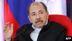 尼加拉瓜总统丹尼尔·奥尔特加(Daniel Ortega)在马那瓜与俄罗斯联邦安全委员会秘书尼古拉-帕特鲁舍夫(Nikolai Patrushev)举行会晤。(2024年2月28日)