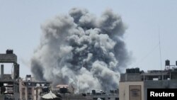 以色列攻击加沙贾巴利亚难民营。(2024年5月18日)