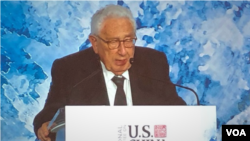 美国前国家安全顾问、国务卿基辛格博士(美国之音方冰拍摄)