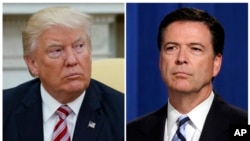 Cuốn hồi ký của cựu giám đốc FBI James Comey (phải) sẽ phát hành vào tuần sau. Các hãng tin có được cuốn sách này trước ngày phát hành cho biết những mô tả của ông Comey về ông Trump là hết sức tiêu cực.