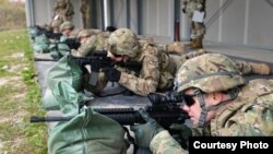 美国陆军驻欧洲部队2016年11月17日参与训练(美国陆军照片)