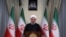 In this photo released by official website of the office of the Iranian Presidency, President Hassan Rouhani addresses the nation in a televised speech in Tehran, Iran, May 8, 2018. 