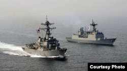 美韩海军2017年4月25日举行联合演练) (美国海军照片)