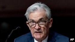Chủ tịch Fed, Jerome Powell, trong một buổi điều trần trước Quốc Hội Hoa Kỳ.