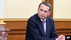 俄罗斯对外情报局局长谢尔盖·纳雷什金(Sergei Naryshkin)(资料照片)